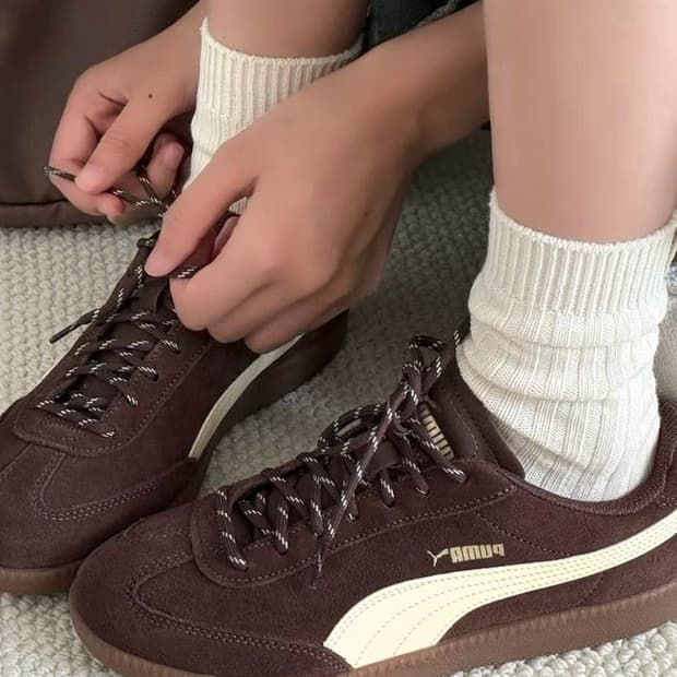 PUMA 푸마 여성 스웨이드 운동화 스니커즈 브라운 225