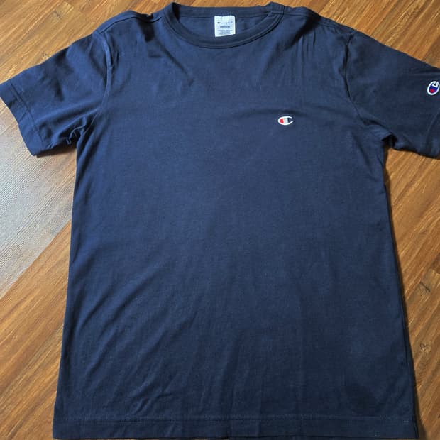 챔피언 네이비 여성 반팔티