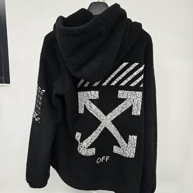 [보증서 정품] 오프화이트 뽀글이 후드티
