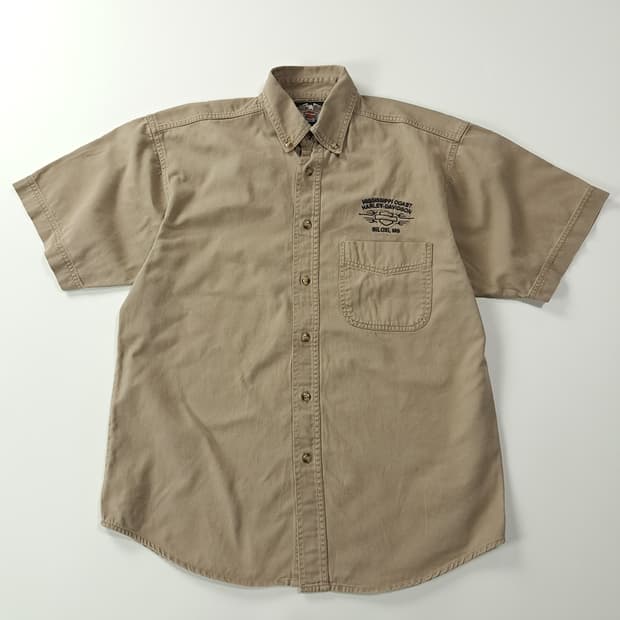 CK230 S 할리데이비슨 90s 샌드베이지 반팔 셔츠 남방