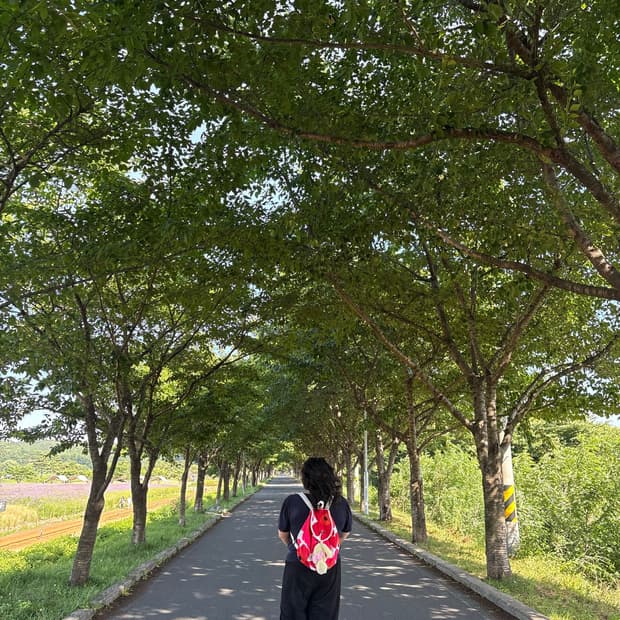 마리메꼬 캔버스 백팩 레드
