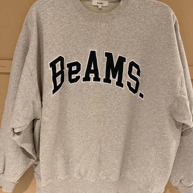 [새상품급-L]BEAMS 맨투맨 그레이