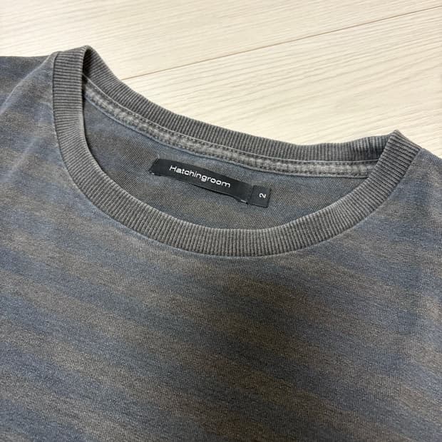 헤칭룸 긴팔 스트라이프 티셔트 브라운 챠콜 2사이즈