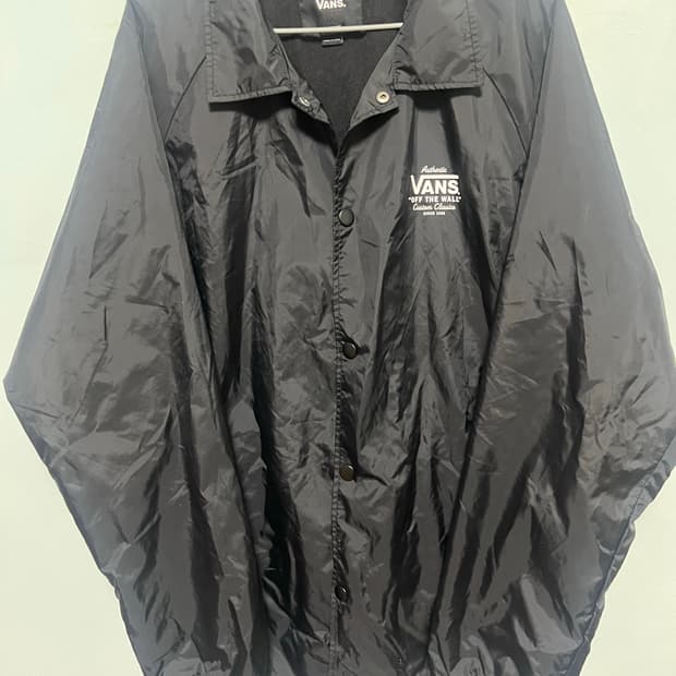 반스 블랙 코치 자켓