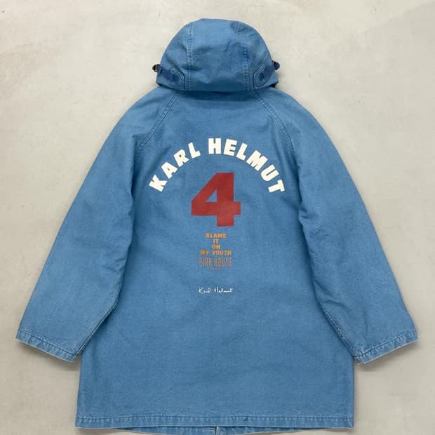 칼 헬무트 데님 후드 자켓