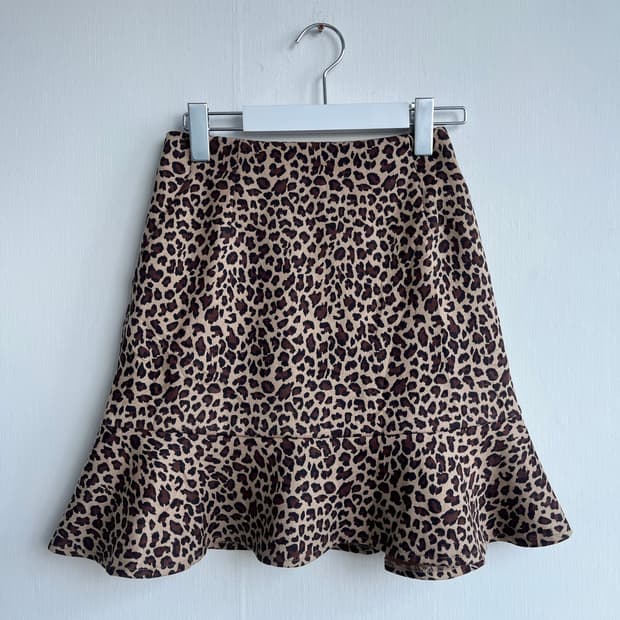 호피 플레어 스커트