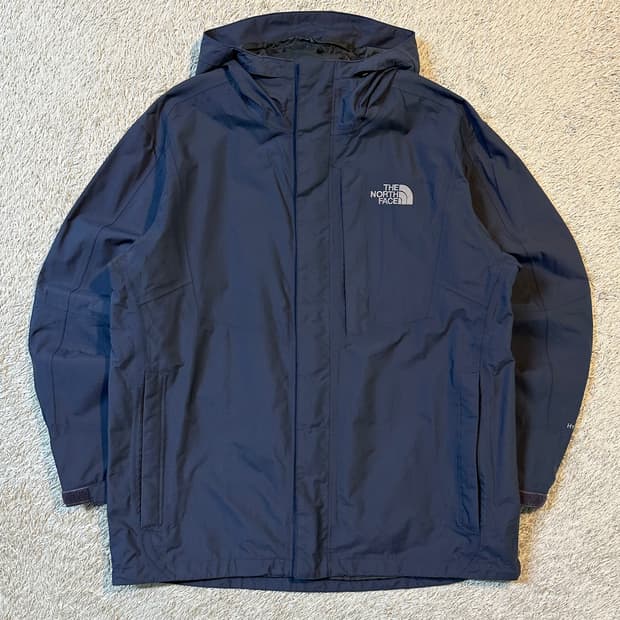 노스페이스 하이벤트 투웨이 나일론 바람막이 자켓 네이비