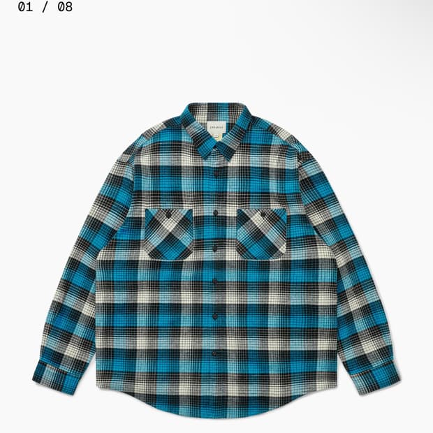 카키스 25fw 쉐도우 플란넬 셔츠 L