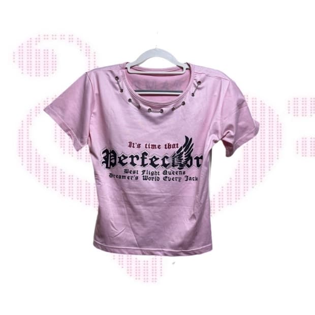 y2k 갸루 펑크 지뢰계 반팔