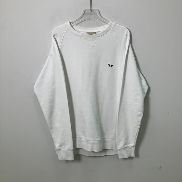 메종키츠네 화이트 폭스 패치 스웨트셔츠 L