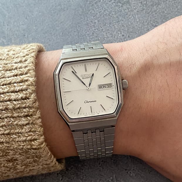 세이코 Seiko Chronos 스퀘어 데이 데이트