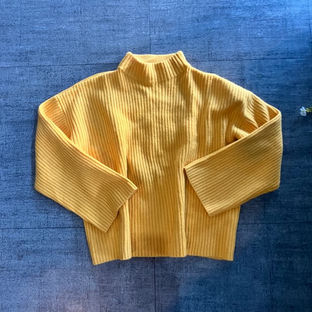 일본빈티지 Moussy 올드스쿨아메카지 니트스웨터 옐로우노랑