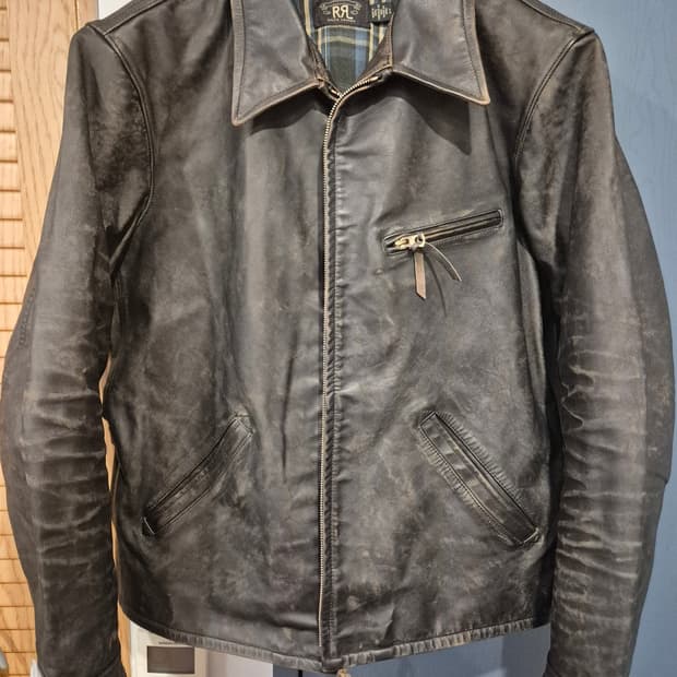 RRL 더블알엘 뉴스보이 레더 자켓 L