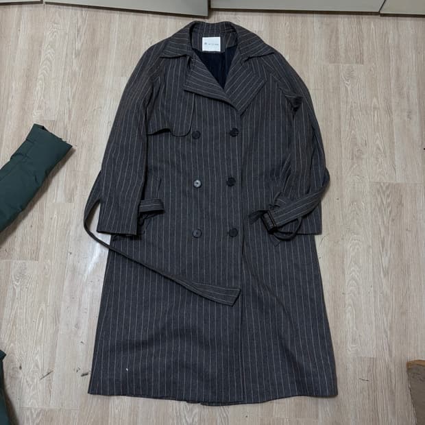 잇미샤 여성 스트라이프 더플 트렌치코트 88-165 