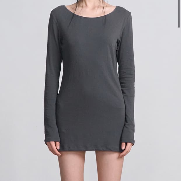 세릭 cerric Soft Long Top _ Charcoal