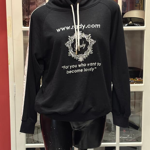 Rady black hoodie 레디 블랙 후드티