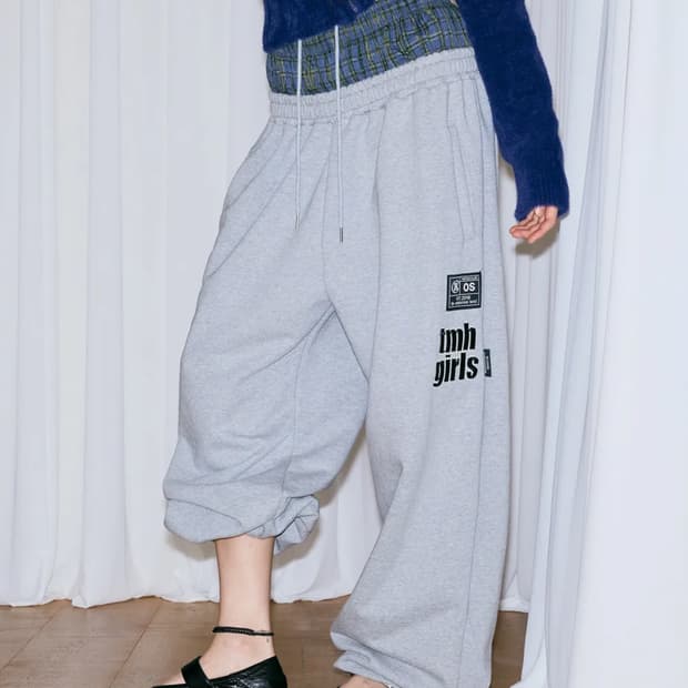 (새상품) 미스테리어스호텔 레이어드 스웻팬츠 그레이