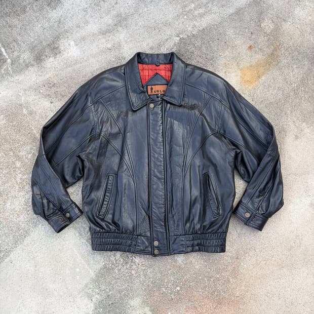 90s SOLO 유니웜 빈티지 양가죽 자켓 L