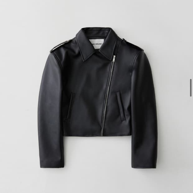 레이디볼륨 레더자켓