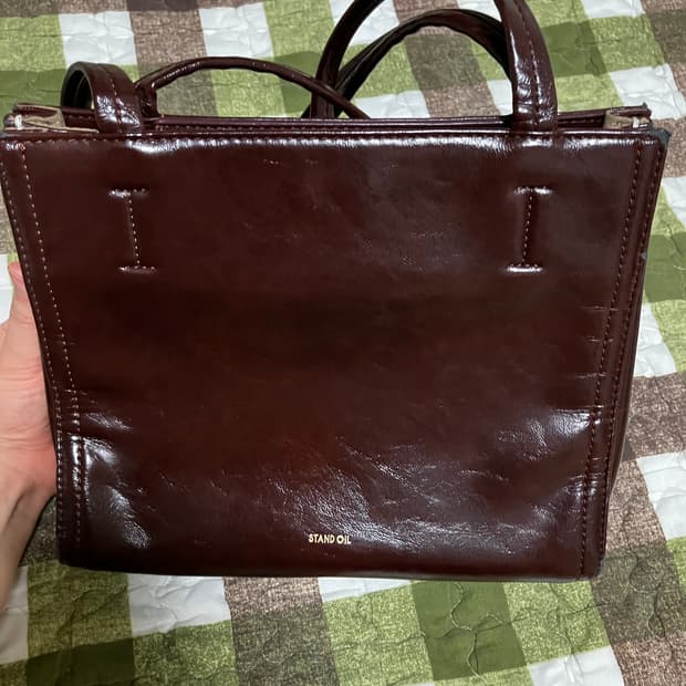 스탠드오일 오블롱 미니백 브라운/standoil