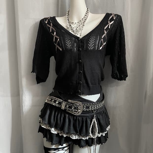 Axes femme 엑시즈팜 크롭 가디건