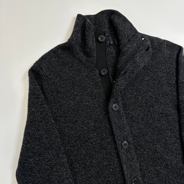 DKNY 오버핏 그레이 포켓 터틀넥 가디건 s