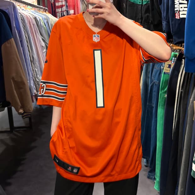 [IM] NFL Nike 시카고베어스 FIELDS NO.1 져지 오렌지