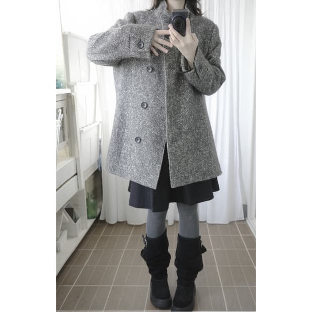 Grey half coat