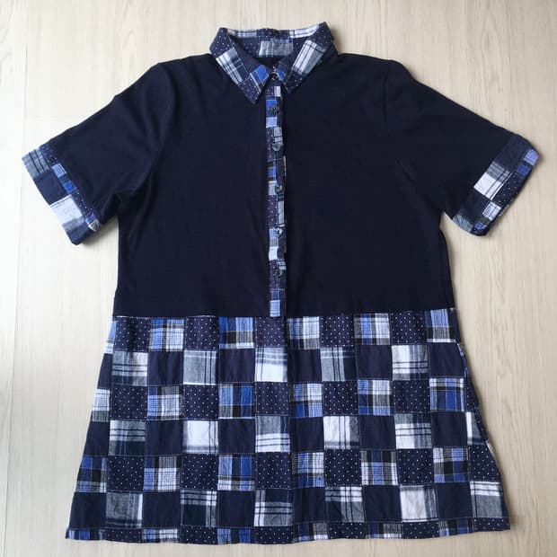 일본빈티지 패치워크 카라티