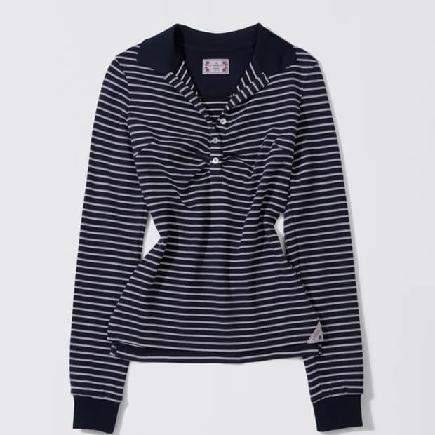 스컬프터 Shirring Tennis Shirt Navy- xs