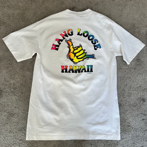 USA Sof Tee 90s 하와이 행루즈 그래픽 티셔츠L