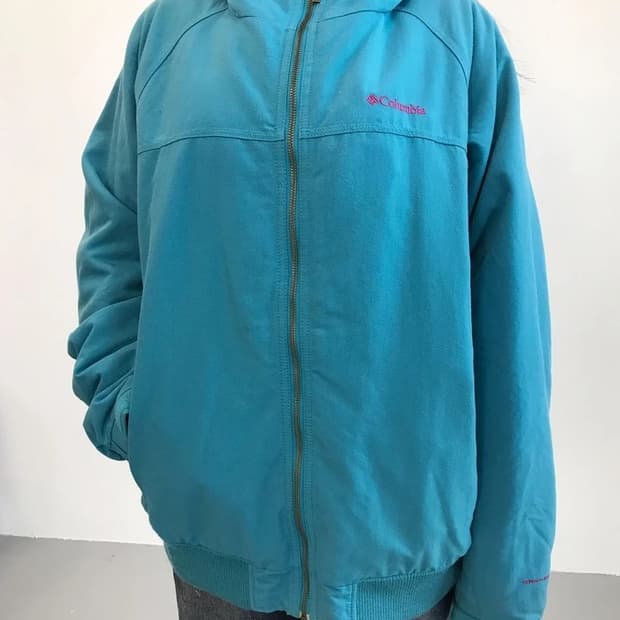 Columbia Turquoise Hooded Zip Jacket