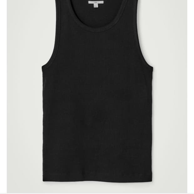 Cos 슬림 리브드  코튼 슬리브리스 탑