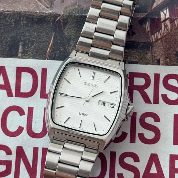 Seiko 세이코 쿼츠 SPRIT 스퀘어 Day-Date 1992