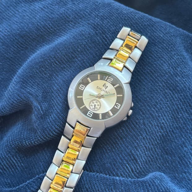 vintage shuhao metal combo watch