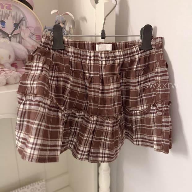 리즈리사 초코브라운 라떼갸루 스커트 스카판 반바지 큐롯 히메카지 핀터깔