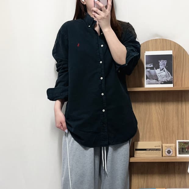 [정품] 폴로 블랙 / 레드포니 셔츠 [ L ]