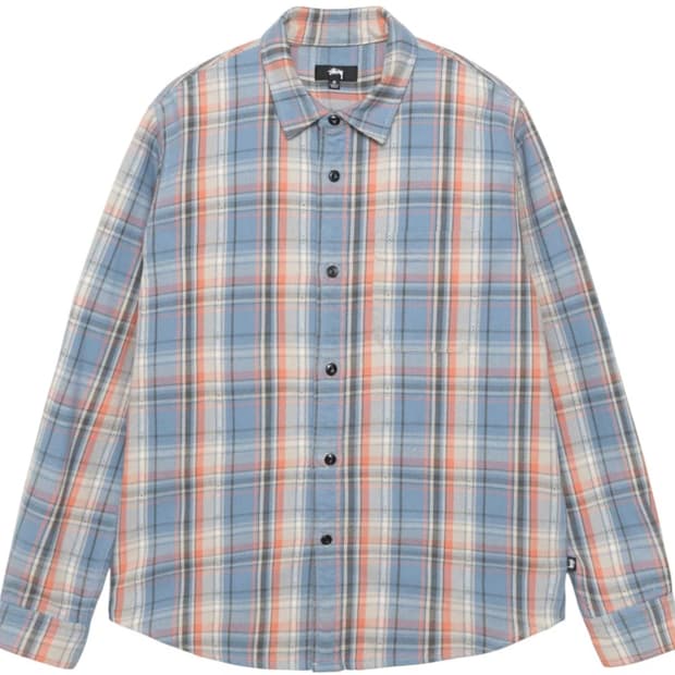 [S] Stussy 스투시 단 워시드 코튼 플레이드 셔츠