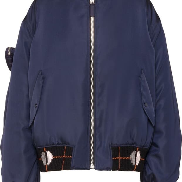 21fw 프라다 라프시몬스 리나일론 니트봄버 