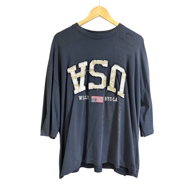 윌리차바리아 USA 버팔로 티셔츠 네이비