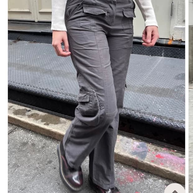 Brandy Melville kim cargo pants grey