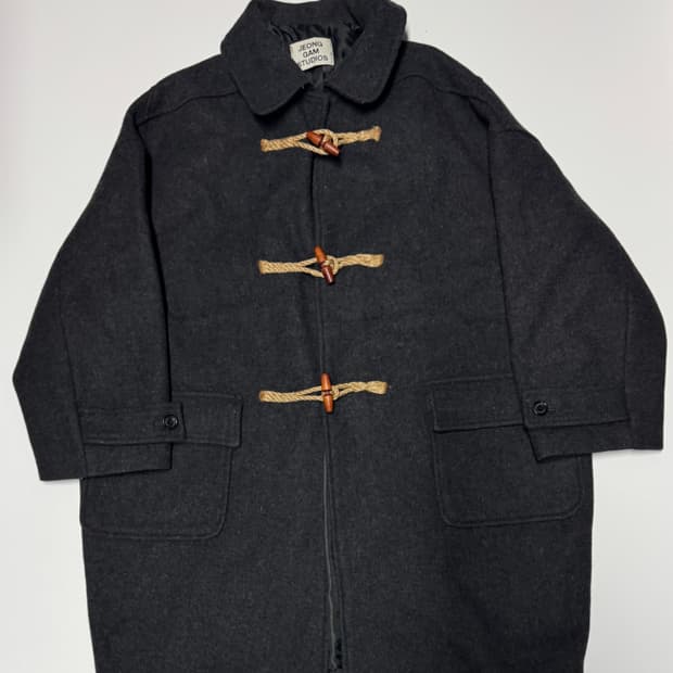 여성 정감 스튜디오 더플 코트 오버핏 빅사이즈