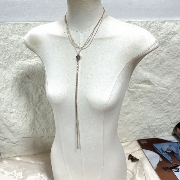 빈티지 레이어드 오리엔탈 태슬 목걸이