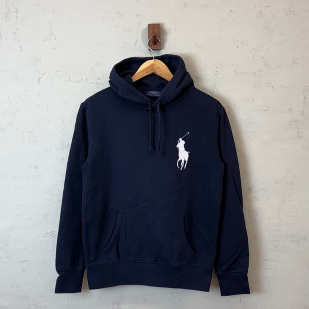폴로랄프로렌 네이비 화이트 빅포니 후드티