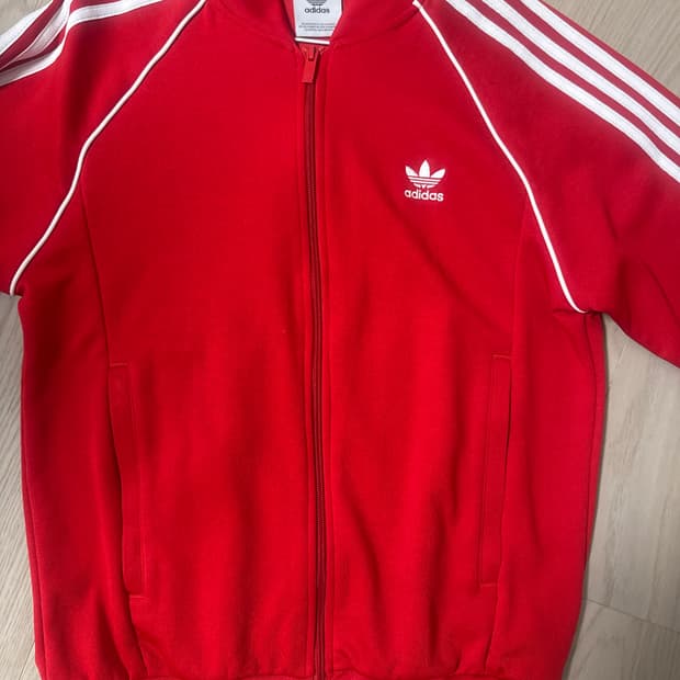 아디다스 슈퍼스타 트랙탑 져지 레드