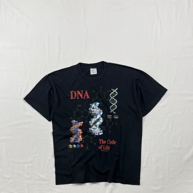 90’s 98년도 dna 프린트 반팔티