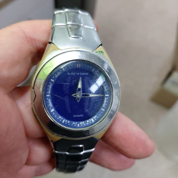 카시오 e-data bank 남성 시계