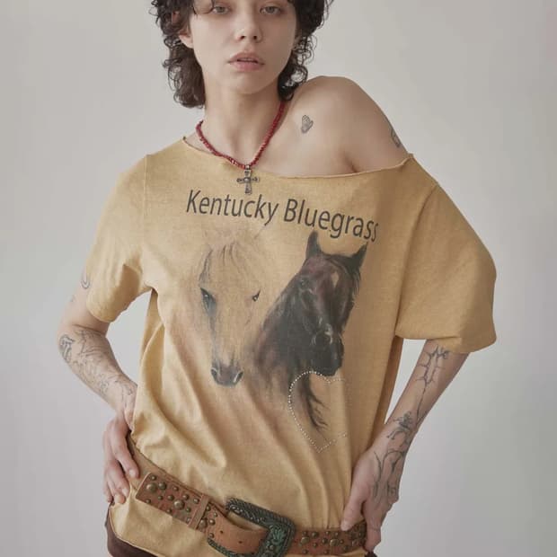 스컬프터 sheriff cut out tee 컷 아웃티 옐로우