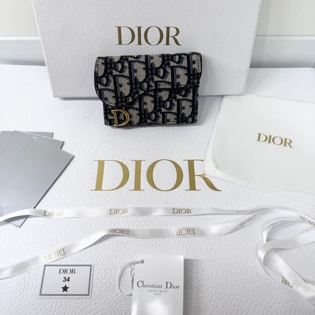 (S급/풀구성) 디올 새들 카드지갑