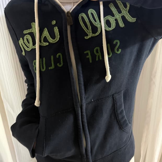 홀리스터 네이비 후드집업 s